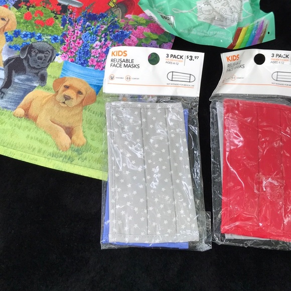 NWT 13 Reusable Children’s Face Masks 3 Packs of 3 & 1Pk of 4 Doodle Masks Space - Picture 13 of 16